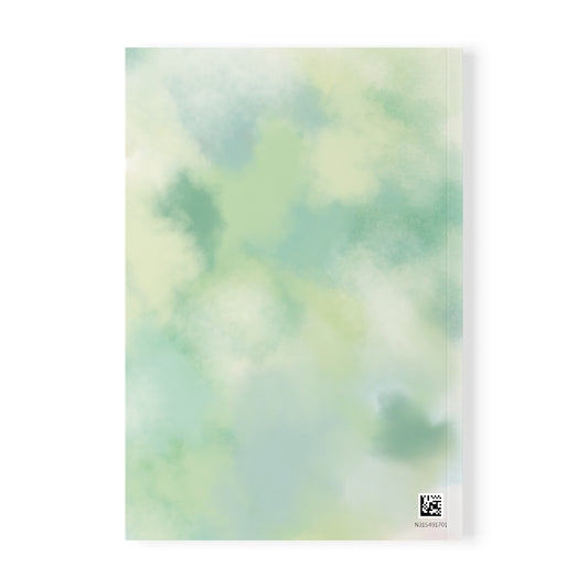 Cream Soda A5 Notebook — Cute Kawaii Green Soda Illustration