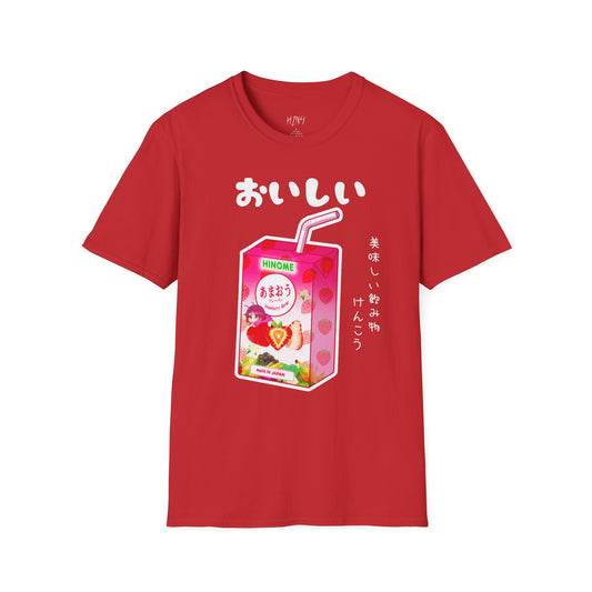 Juice Box T-Shirt — Cute Pink Hinome Strawberry Drink Tee
